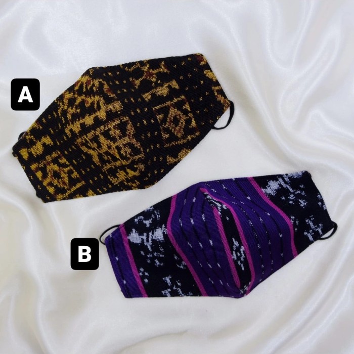 Masker kain tenun NTT Ende 02