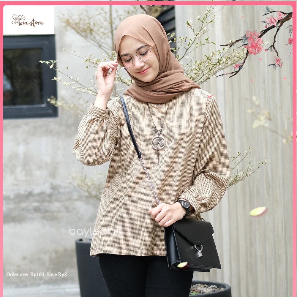 Kemeja Blouse Terbaru / Bayleaf.id Richa Blouse