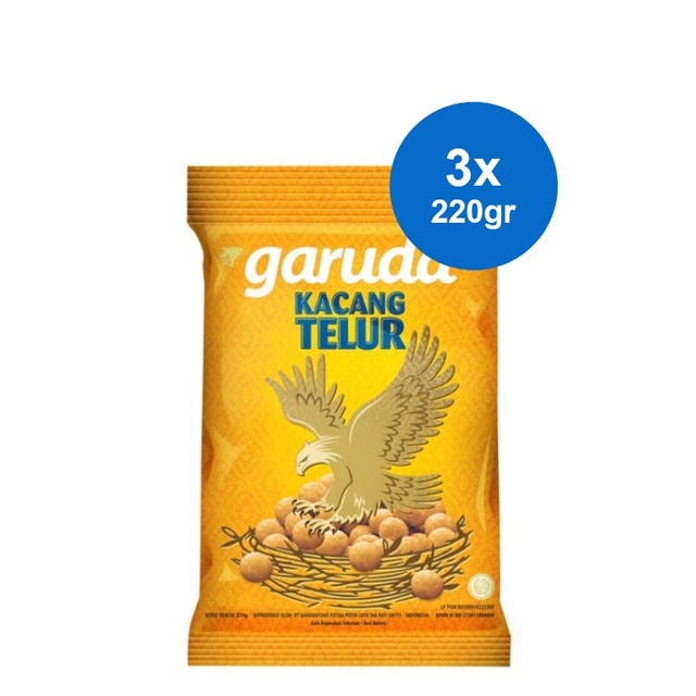 

Kacang Telur Garuda 220gr x 3