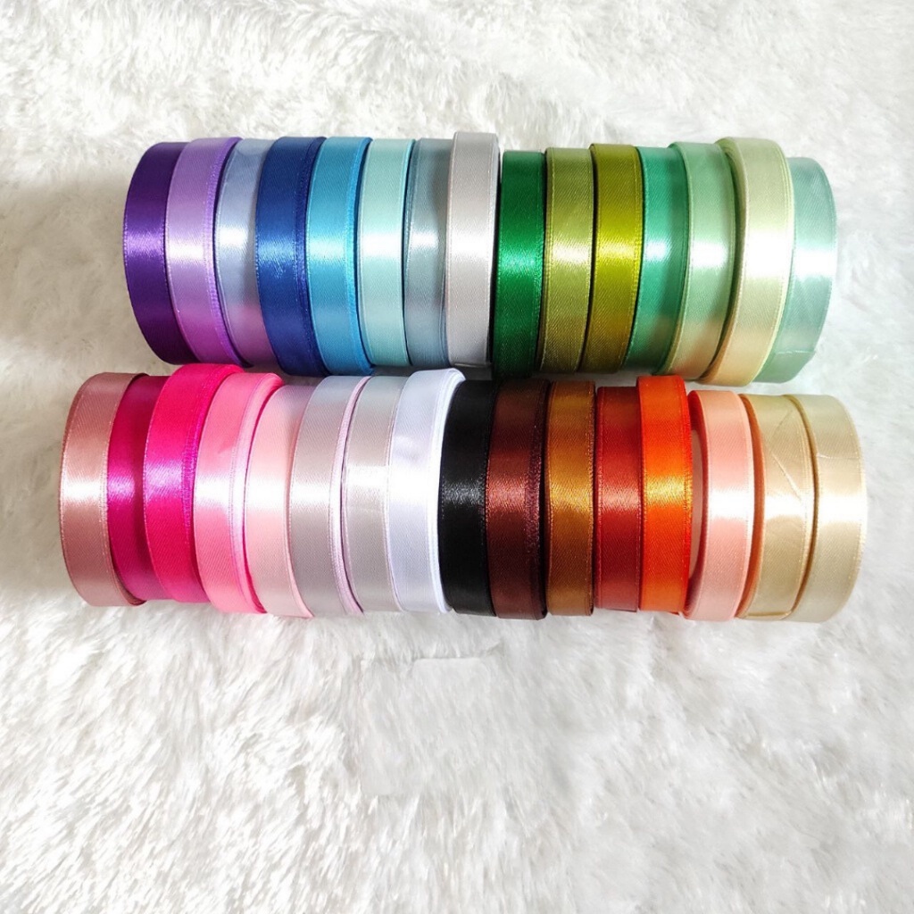 

Pita Satin 1/2 inch (12mm) - Pita Satin Warna - Pita Satin Polos