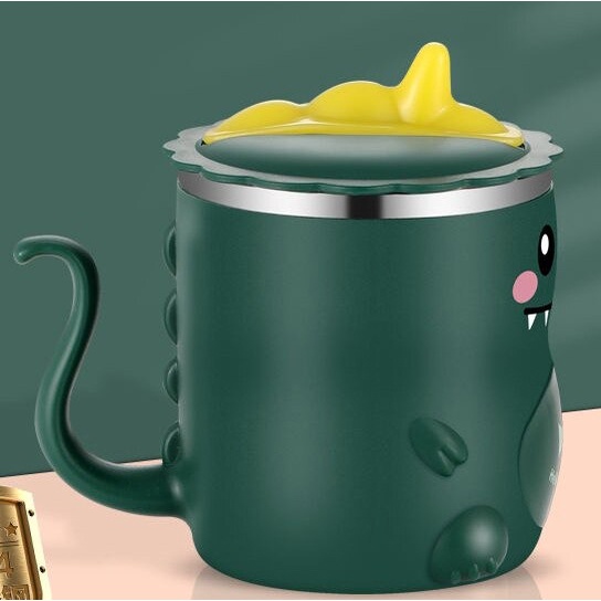 Gelas Mug Cangkir Wadah Tempat Botol Kopi Susu Air Minum Anak Sekolah TK Perempuan Laki Sedotan BPA 