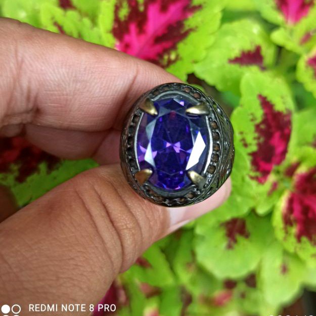 Batu cincin pria Kecubung bungur tanjung cutting