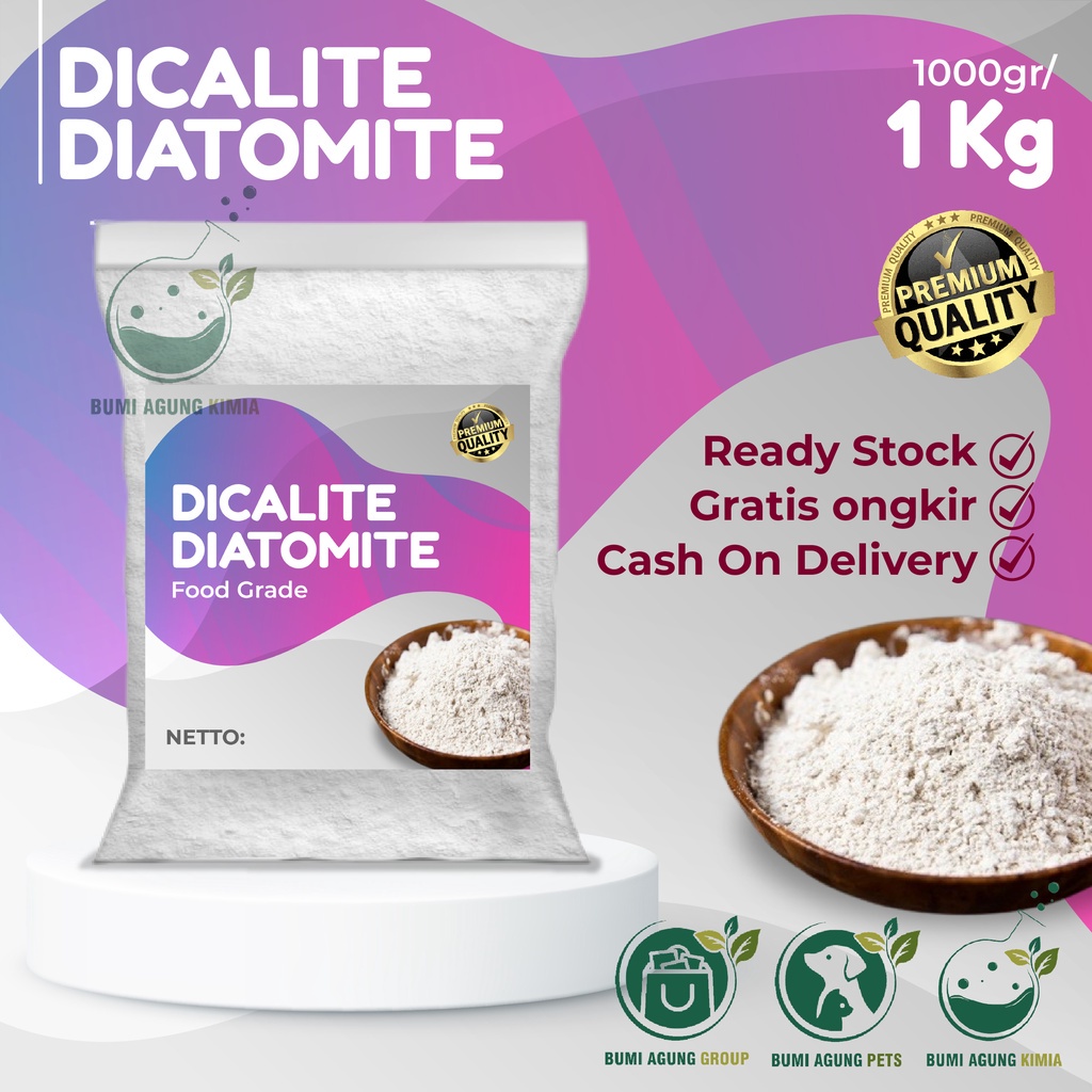 

Dicalite Diatomite / Lempung Diatom 1KG 1 KG