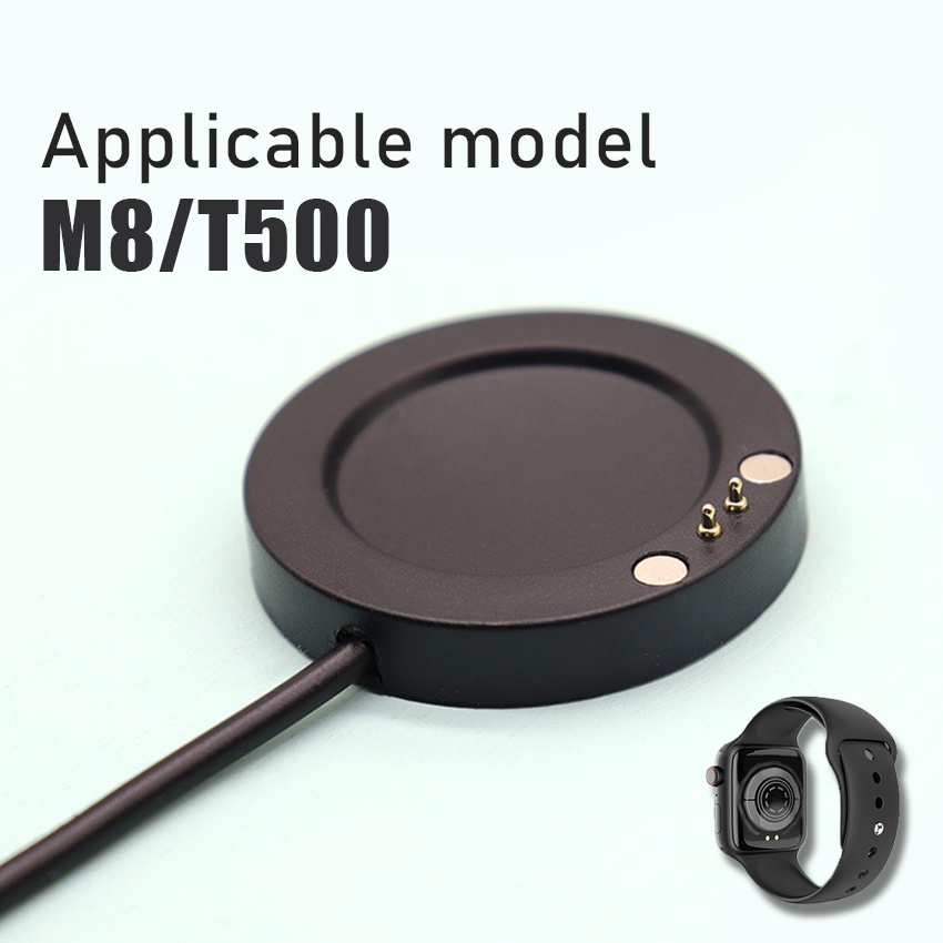 Kabel Charger Smartwatch Hiwatch T500+ / Series 7 2 Pin Charger Smart Watch Series 7 Charger Jam