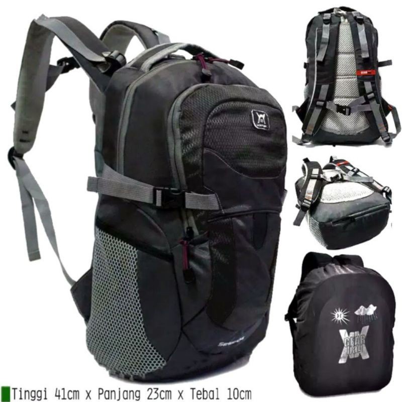 QD64RV tas ransel gearbag tas punggung backpack free rain cover tas ransel pria wanita