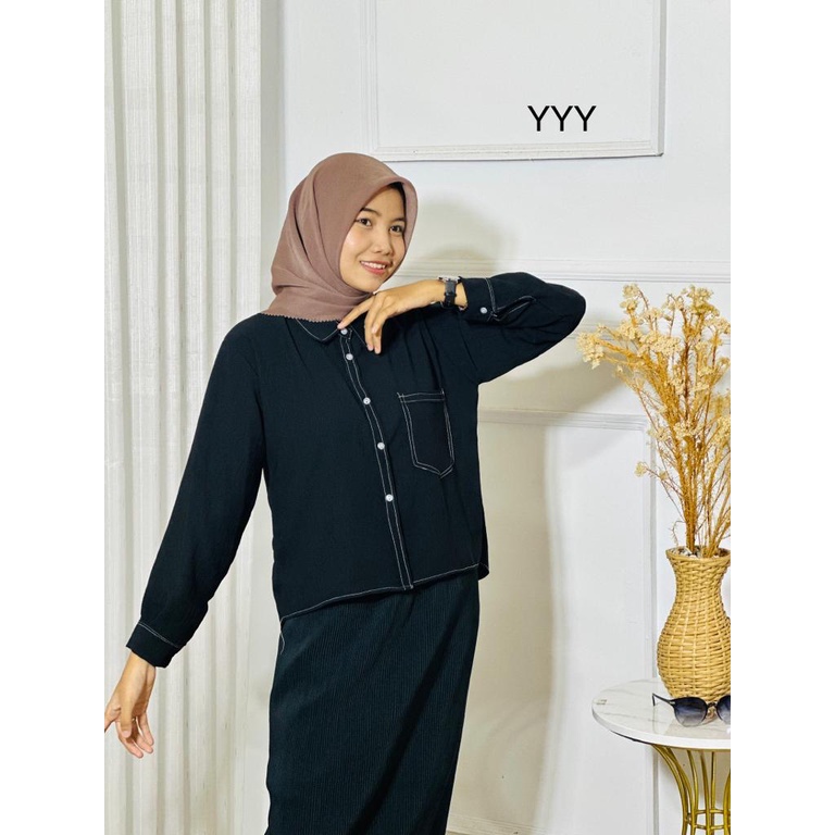 KEMEJA JAHIT LUAR PENGUIN/ KEMEJA JAHIT LUAR CRINKLE AIRFLOW