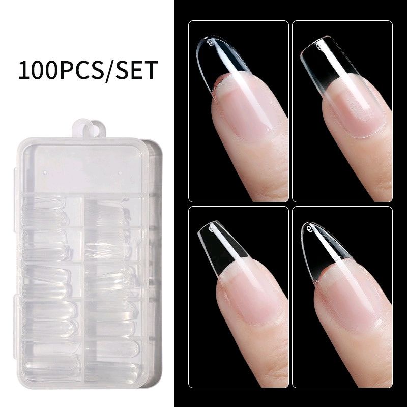 Kuku Palsu Box Mika Transparan isi 100pcs / Nail Art / Fake Nails
