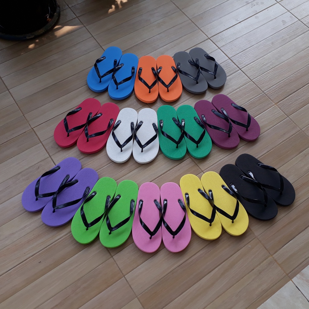 SANDAL ESUTO SENDAL JEPIT PRIA WANITA WUDHU KARET WARNA BIRU MERAH UNGU ABU ABU KUNING HITAM PINK MA