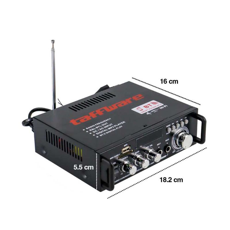 POWER AMPLI TAFFWARE ORIGINAL 600 WATT - ORIGINAL POWER AMPLIFIER BLUETOOTH 600WATT KARAOKE - POWER 