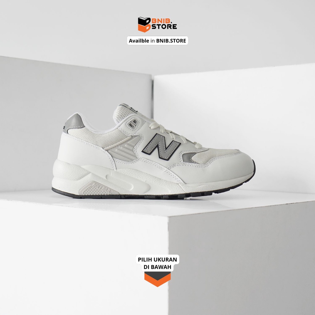 Sepatu NB 580 White/Silver [MT580EC2] Original