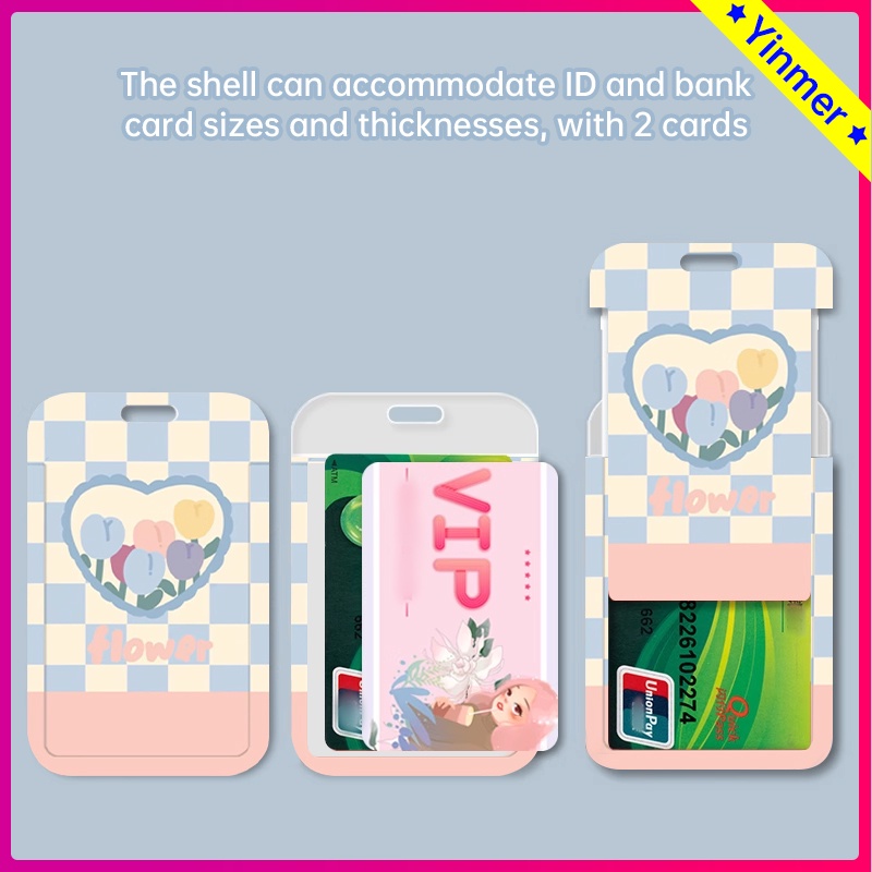 

COD✨Casing, Pelindung Kartu, Akses Metro Bus, Pemegang Kartu, Pelajar Macaroon Tulip-Yinmer