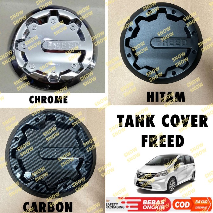 Tank Cover Honda Freed Hitam Chrome Carbon - carbon