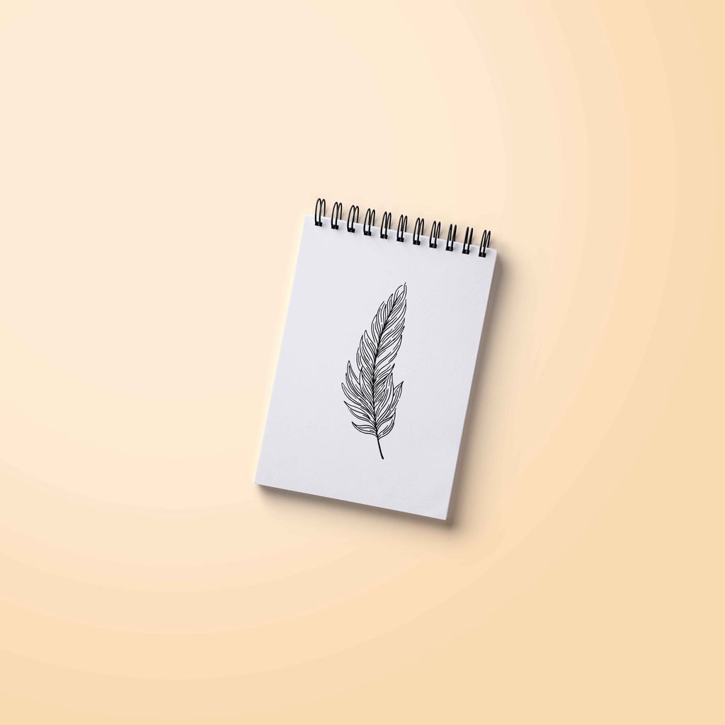 

Notebook Feather / Bulu Edition Lined Grid Dot Ukuran A6 Ring Spiral Jurnal Catatan Buku Spiral Binder