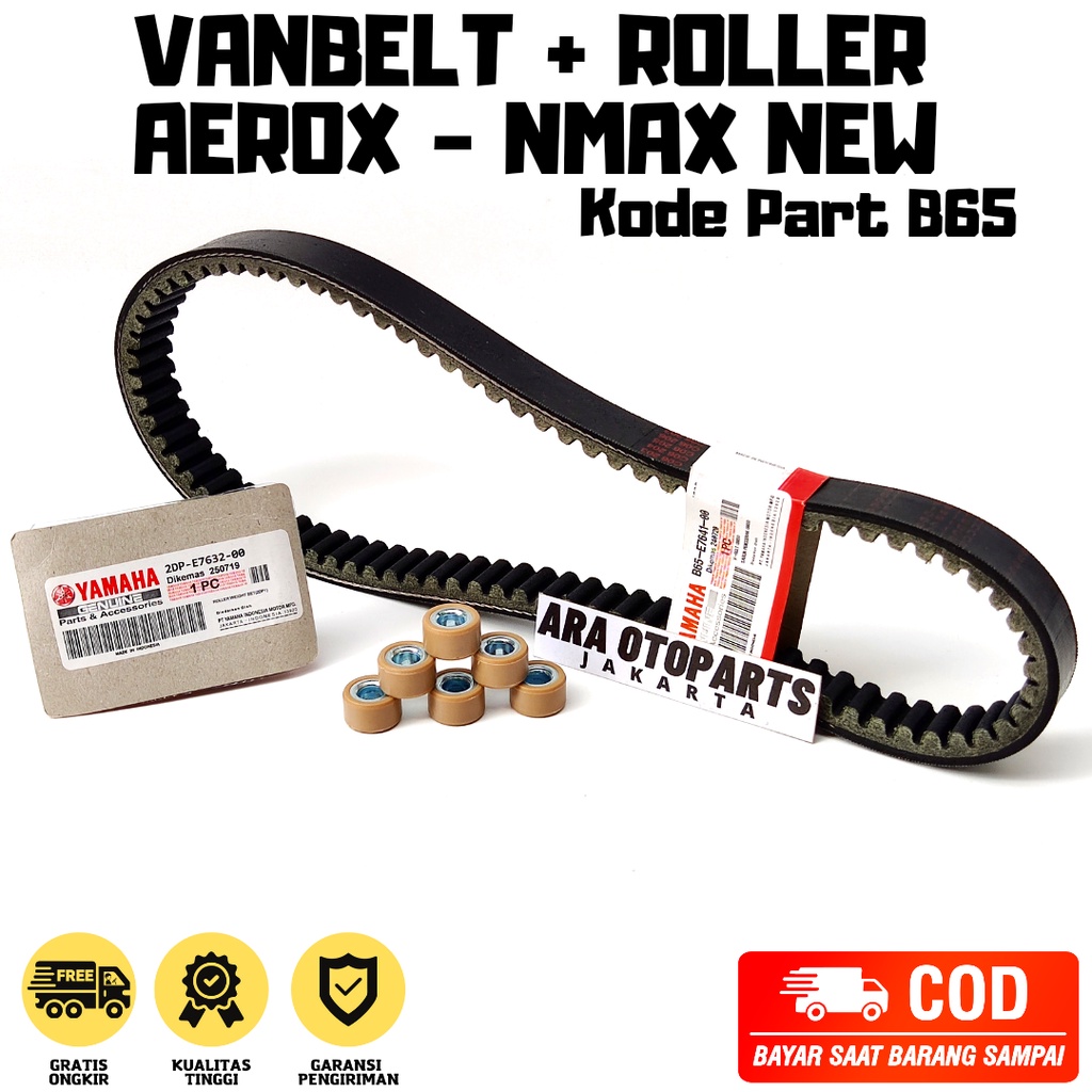 Paket Vanbelt Roller Nmax New - Aerox 155 - Paket Vbelt Dan Roller Nmax New Kode B65 Non Original