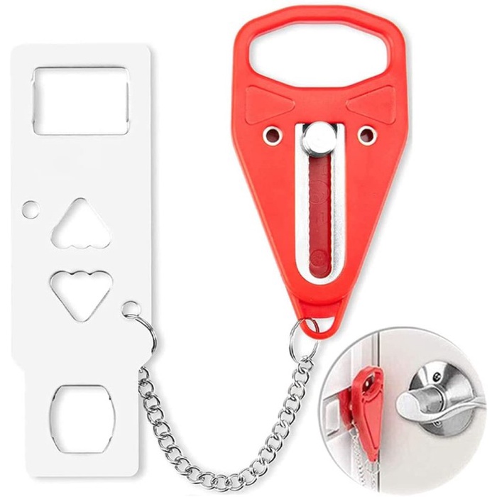 

PROMO- Portable Door Lock Gesper Selop Pintu Grendel Kunci Tambahan - Merah