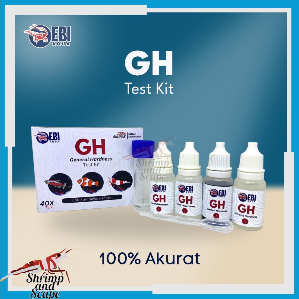 EBI GH Water Test Kit Alat Tes Air General Hardness Aquascape / Reef