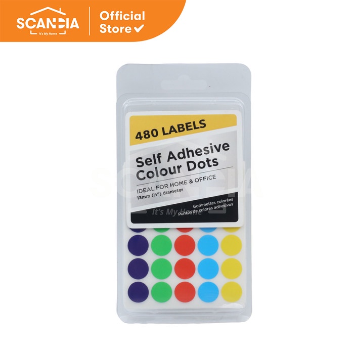 

SCANDIA Label Adhesive Colour Dots 480 Pcs/ Pack (SL0348)