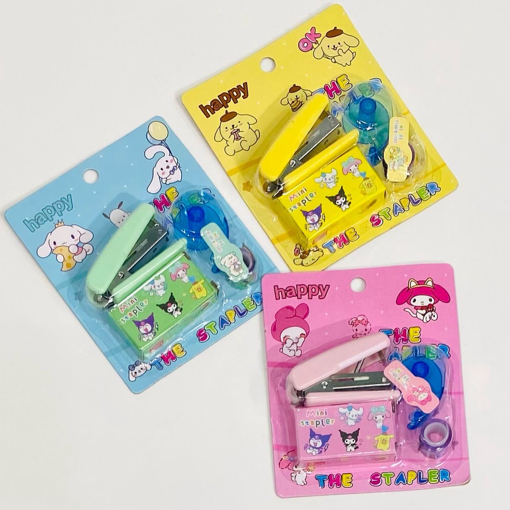 

FBI Stapler Steples Set Mini Gratis Isi dan Sticker/Stapler Mini Portable/Stapler Mini Lucu