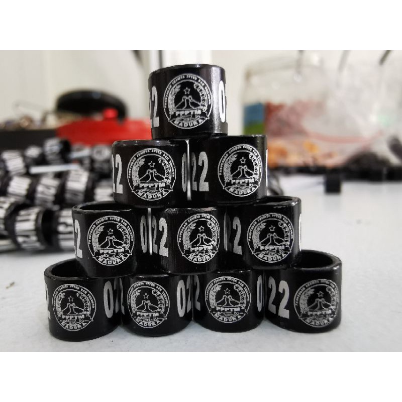 RING BURUNG  DESAIN KHUSUS LOGO PRIBADI DAN KOMINITAS MERPATI PUTER PELUNG MURAI LOVEBIRD PERKUTUT K