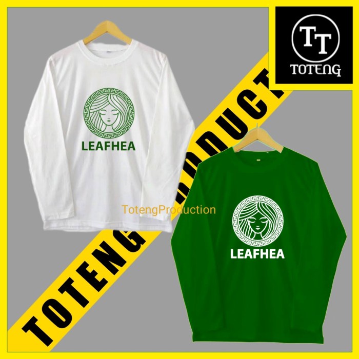 T-shirt baju kaos shirt LEAFHEA lengan panjang unisex original murah