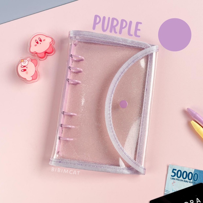 

[[ WSH - BEST SELLER ]] (A6 Size) Binder Keuangan Clip / File Organizer Financial Binder - Purple