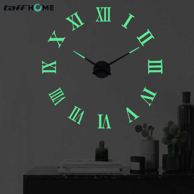 ‼️COD‼️ LCKMNOFCLSTR  Jam Dinding Besar DIY Giant Clock Glow in The Dark 80-130cm - DIY-106 ‼️COD‼️