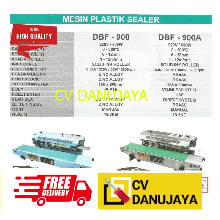 Mesin Plastik Sealer - Wipro DBF-900