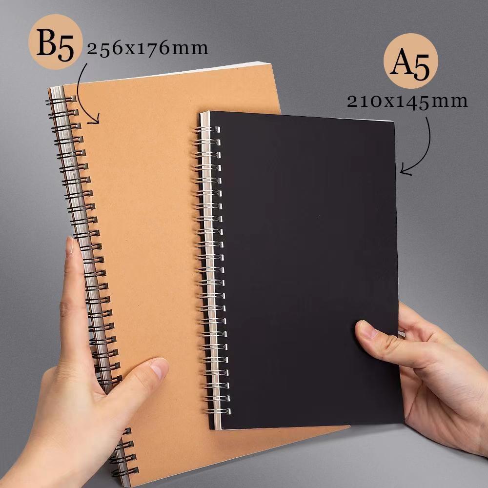 

Buku catatan spiral kertas kraft/buku catatan spiral A5/B5-(60 lembar)