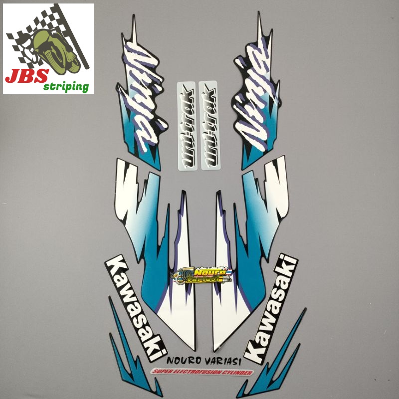 Striping ninja kis stiker kawasaki ninja kis 1996 1997 1998 hitam