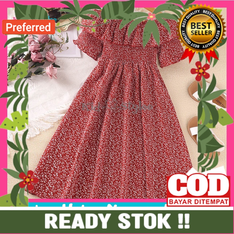 Dress Anak Perempuan Import Pesta Ulang Tahun Princess Korea Umur 7 8 9 10 11 12 13 14 Tahun Korean Style Premium Mewah Pakaian Baju Gaun Dres Drees Fashion Cewek Cewe Girl Ultah DS42// DRESS ANAK MODEL BARU / DRESS PESTA NATAL / DRESS HARI NATAL