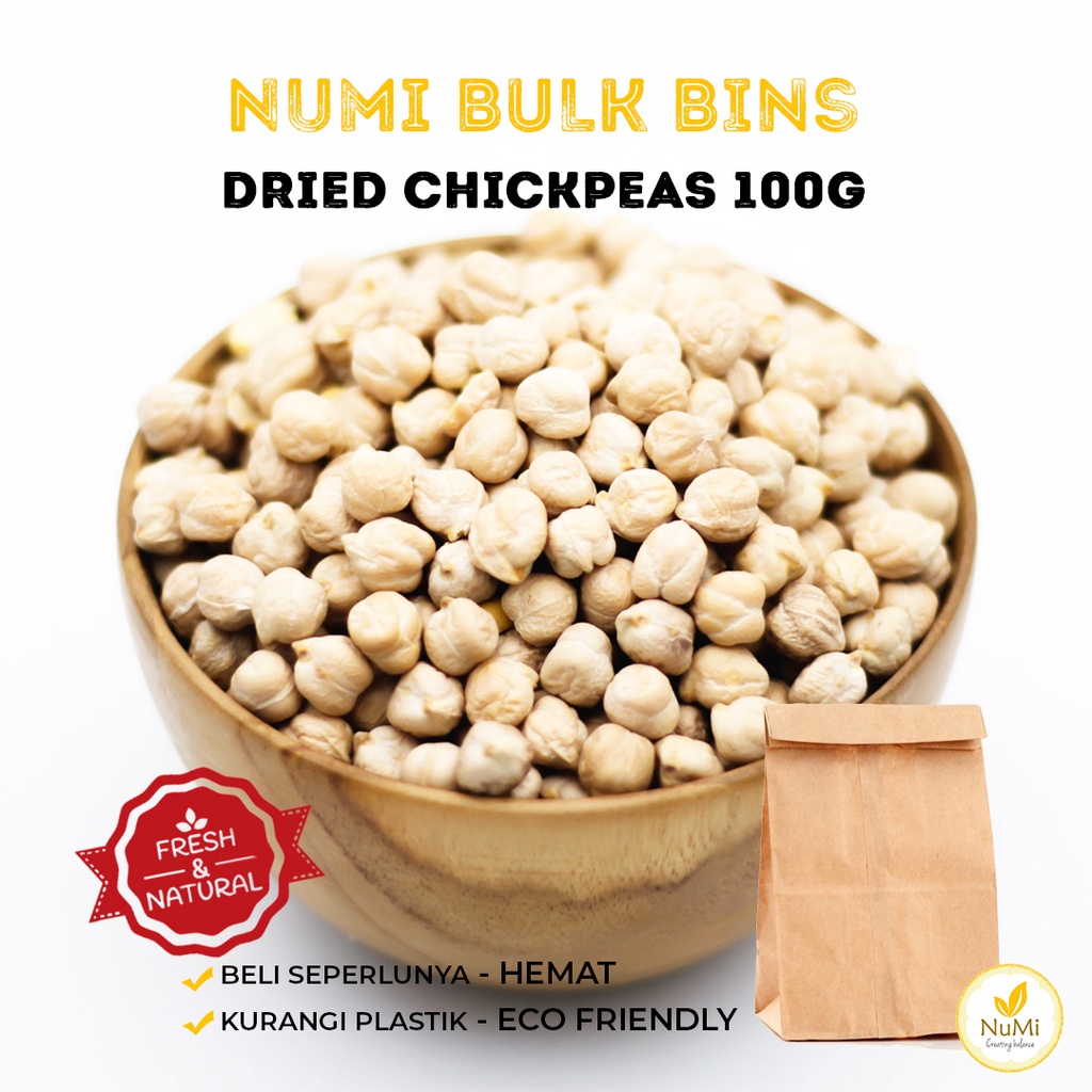 

100G Dried Chickpeas Garbanzo Beans Kacang Arab BULK BIN - NUMI