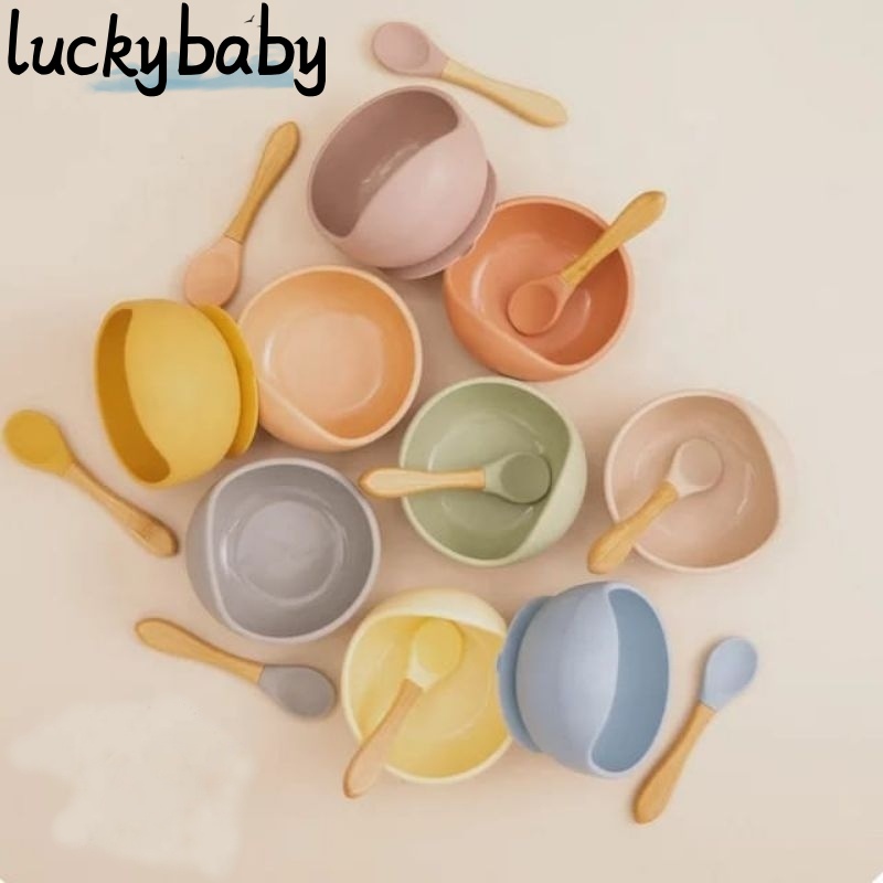 Mangkok Mpasi Bayi Set alat makan bayi silicon set Alat Mpasi peralatan makan bayi