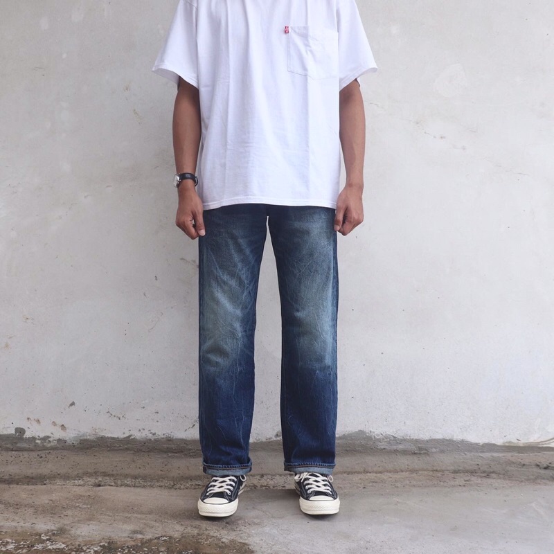 FTJ - Fabric The Jeans - FS-THE WAVES Washed Jeans Indigo Loose Fit Denim