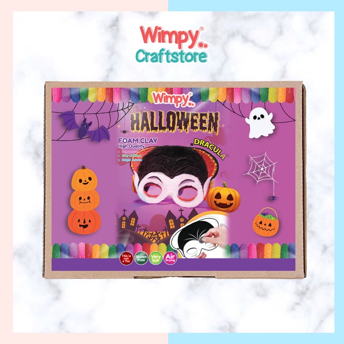 

promosi Wimpy Craft KIT DIY Mask Clay Kerajinan Tangan Clay Halloween Mainan - 3