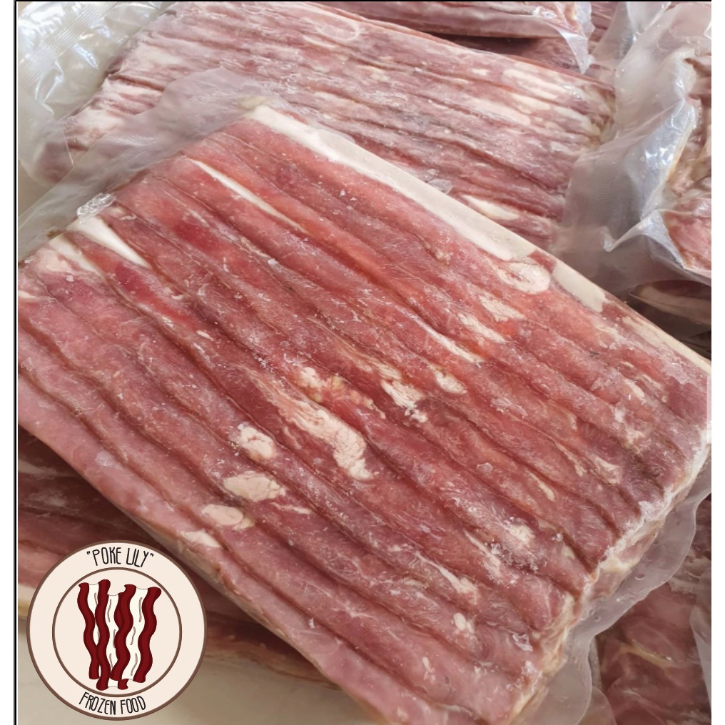 COD BEST SELLER ! SMOKED PORK BACON PREMIUM 500 gr & 1 kg BACON BABI ASAP SLICE DAGING BABI TIPIS BB