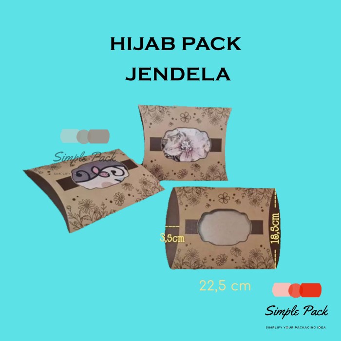 

Box Hijab Kraft - Dus Hijab Kraft - Dus Kerudung - Scraft - Kraft Polos Simple pack