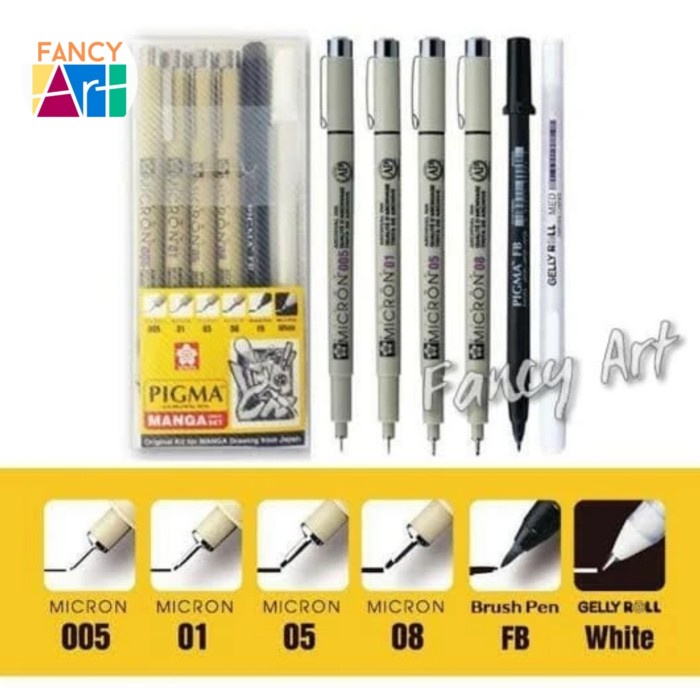 

[[ JS - BEST SELLER ]] Sakura Pigma Manga Basic Set ( Micron - FB - Gelly Roll )
