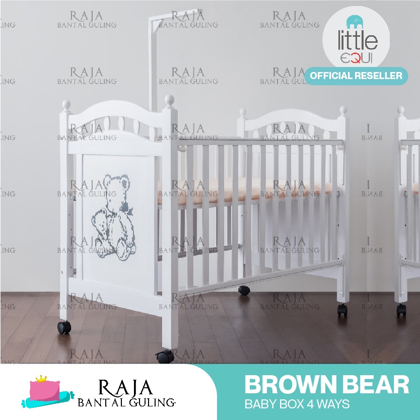 BABY BOX LITTLE EQUI - BROWN BEAR - 4 WAYS - (Tempat Tidur Bayi / Matras Bayi) - babybox box bayi
