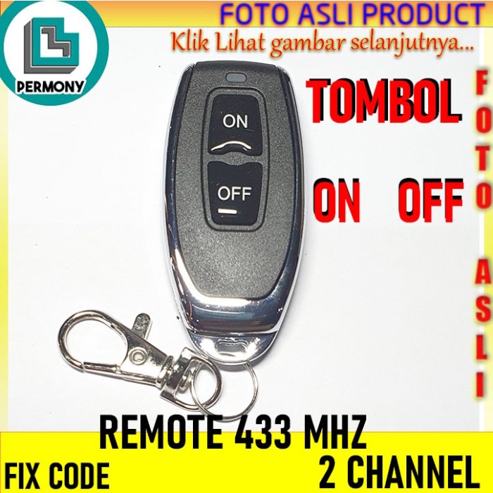 Remote 433 Mhz 1ch 2ch 3ch 4ch channel transmitter 433Mhz 1 2 3 4 ch - 1Ch