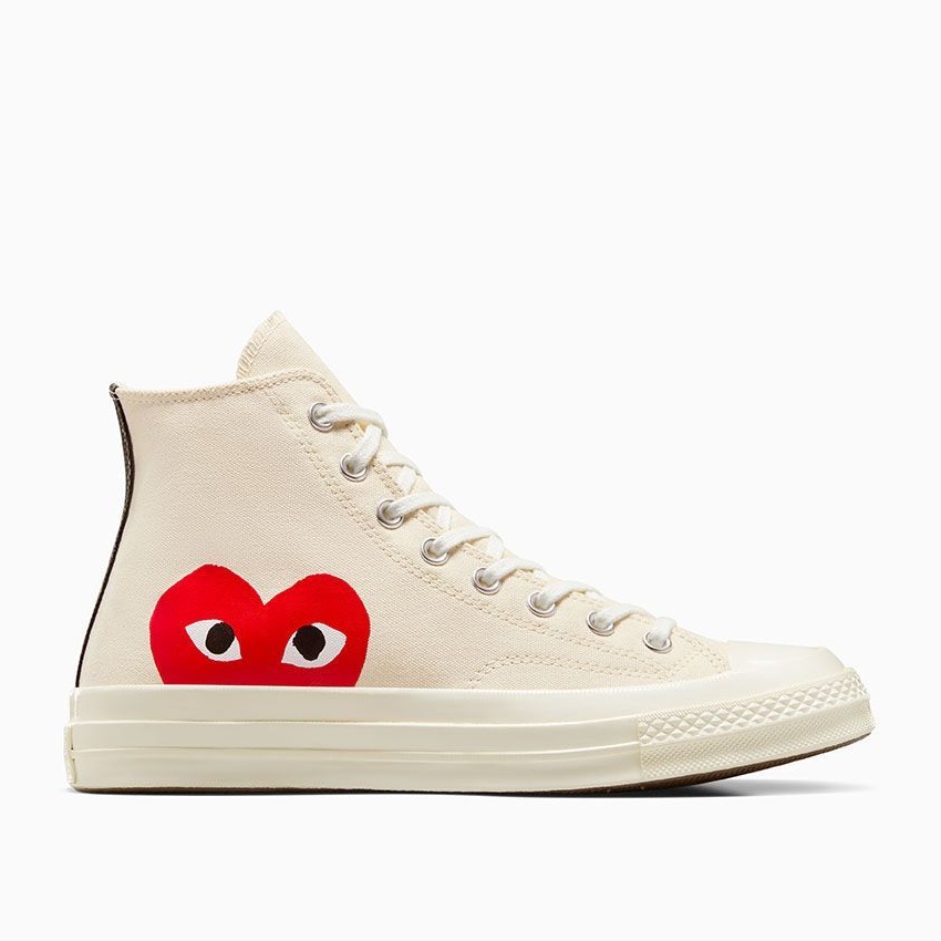 Sneaker Converse x CDG PLAY Chuck 70s High White Milk Original
