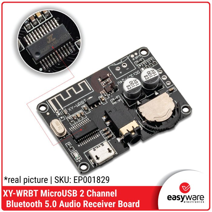 XY-WRBT MicroUSB 2 Channel Stereo Bluetooth 5.0 Audio Receiver Board CO27