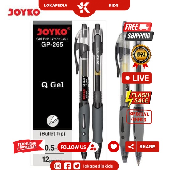 

PULPEN GEL JOYKO Q Gel GP-265 / PULPEN JOYKO 0.5 mm [12 pcs]