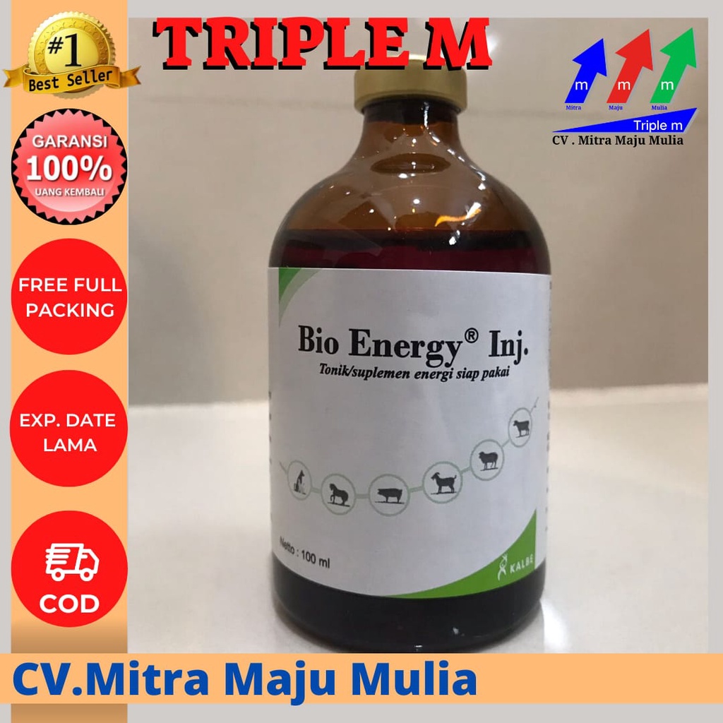 BIO ENERGY 100 ml MMM - sumber ATP energi untuk hewan ternak