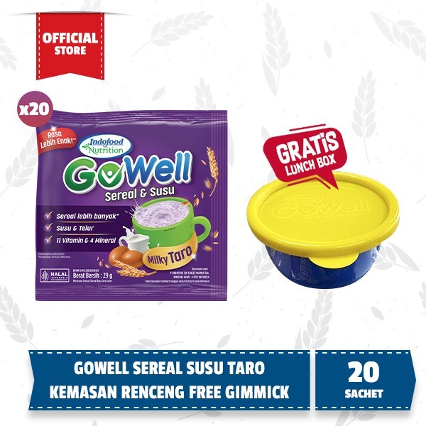 

BEST SELLER- Gowell Sereal Susu Taro Kemasan 2 Renceng