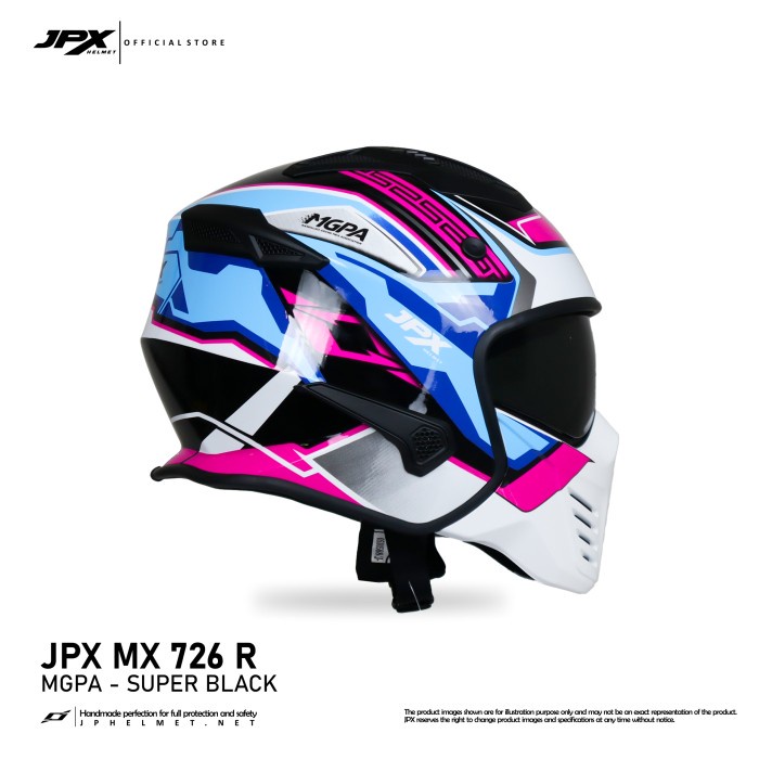 Helm JPX Full Face MX-726R MGPA - XXL