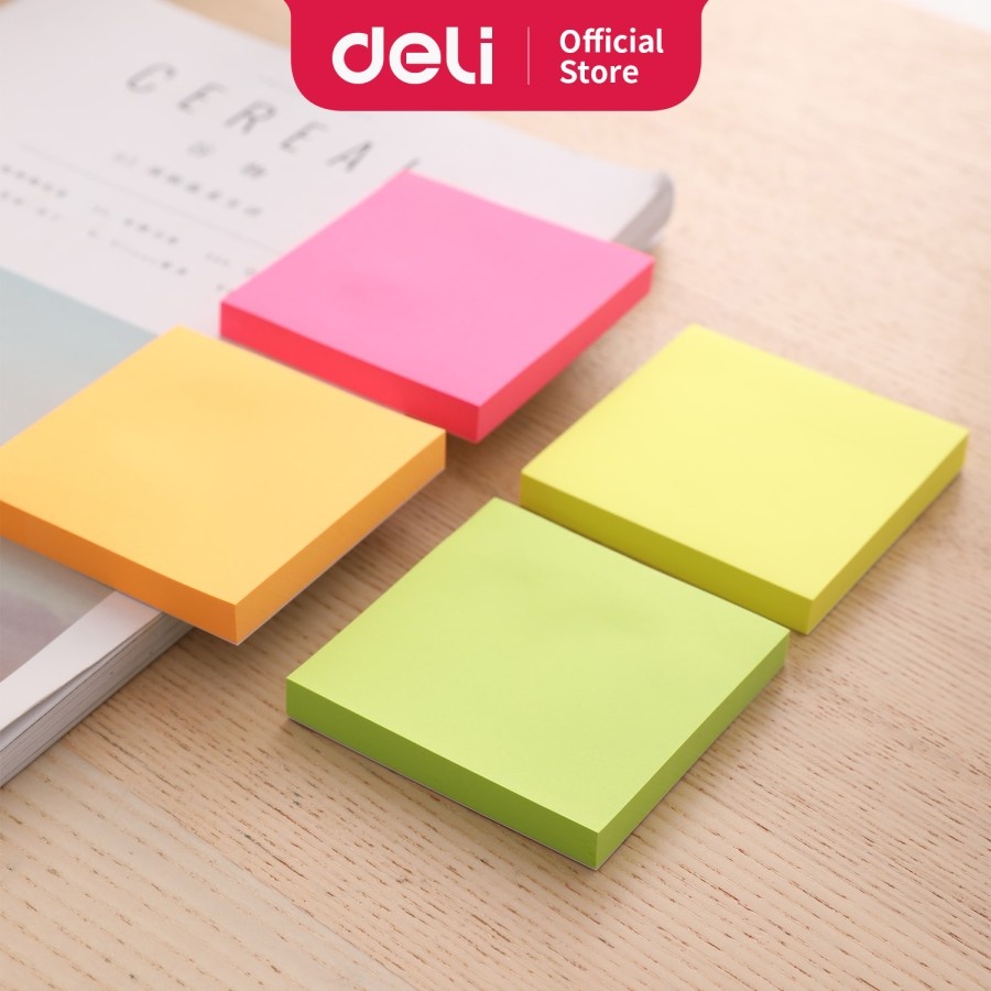 

Sticky Notes Deli NEON 76x76mm 3''x3'' 100 Sheet - EA02302