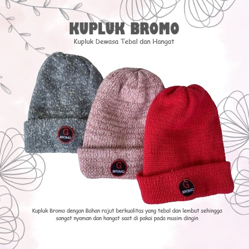 PROMO COD..Kupluk Topi Bromo Dewasa Pria Wanita / Kupluk Bromo Tebal Dan Hangat / Kupluk Hiking / Ku