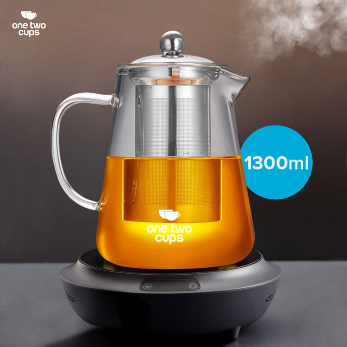 

Teko Teh Kaca Tahan Panas dengan Saringan Glass Teapot 450ml 700ml 950ml 1300ml