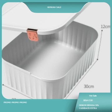 Kotak Penyimpanan Pakaian Serbaguna dengan Tutup Storage Box - USB005A - Putih