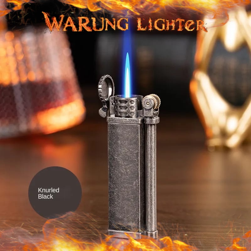 Korek Api Gas Vintage Antik Jadul Model Persegi Roda Las Otomatis - 4110